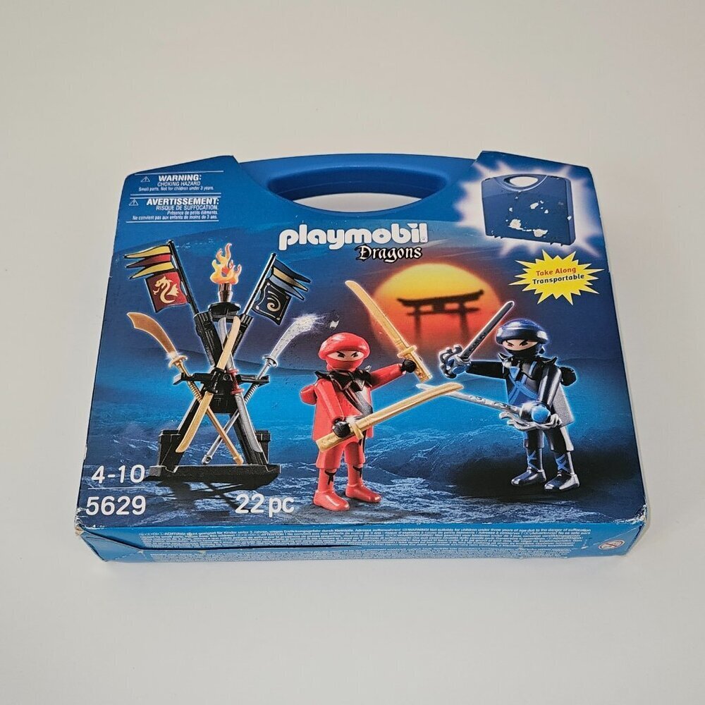 Playmobil Dragons 5629 (22 pieces) Take Along Case Opened Contents Sealed READ